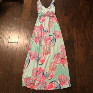 Lilly Pulitzer Sloane Maxi Dress XXS Minty Fresh